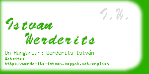 istvan werderits business card